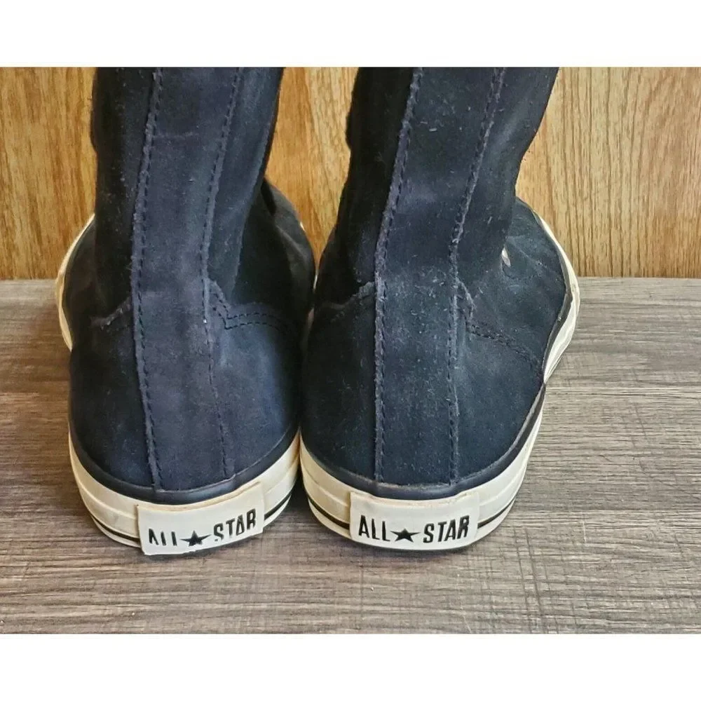 Converse Chuck Taylor All-Star Beverly Black Suede Lace-up Shoes‎ Size 1.5